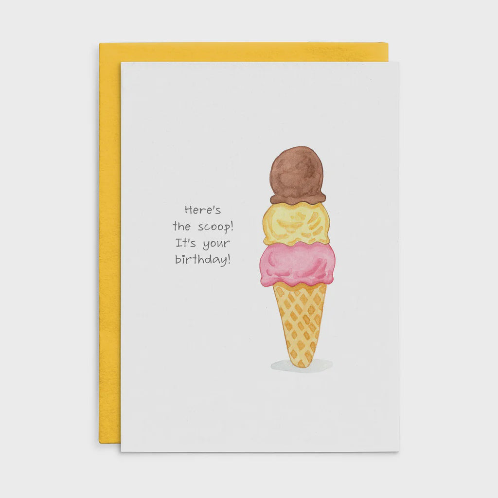 Here's the scoop! - Birthday Card | Cottonwood