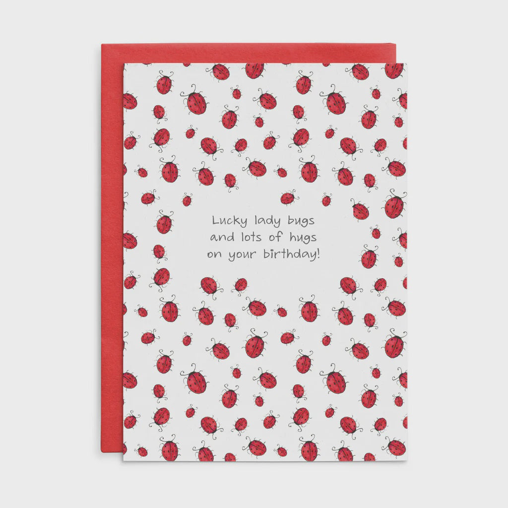 Lucky lady bugs and lots of hugs... - Birthday Card | Cottonwood