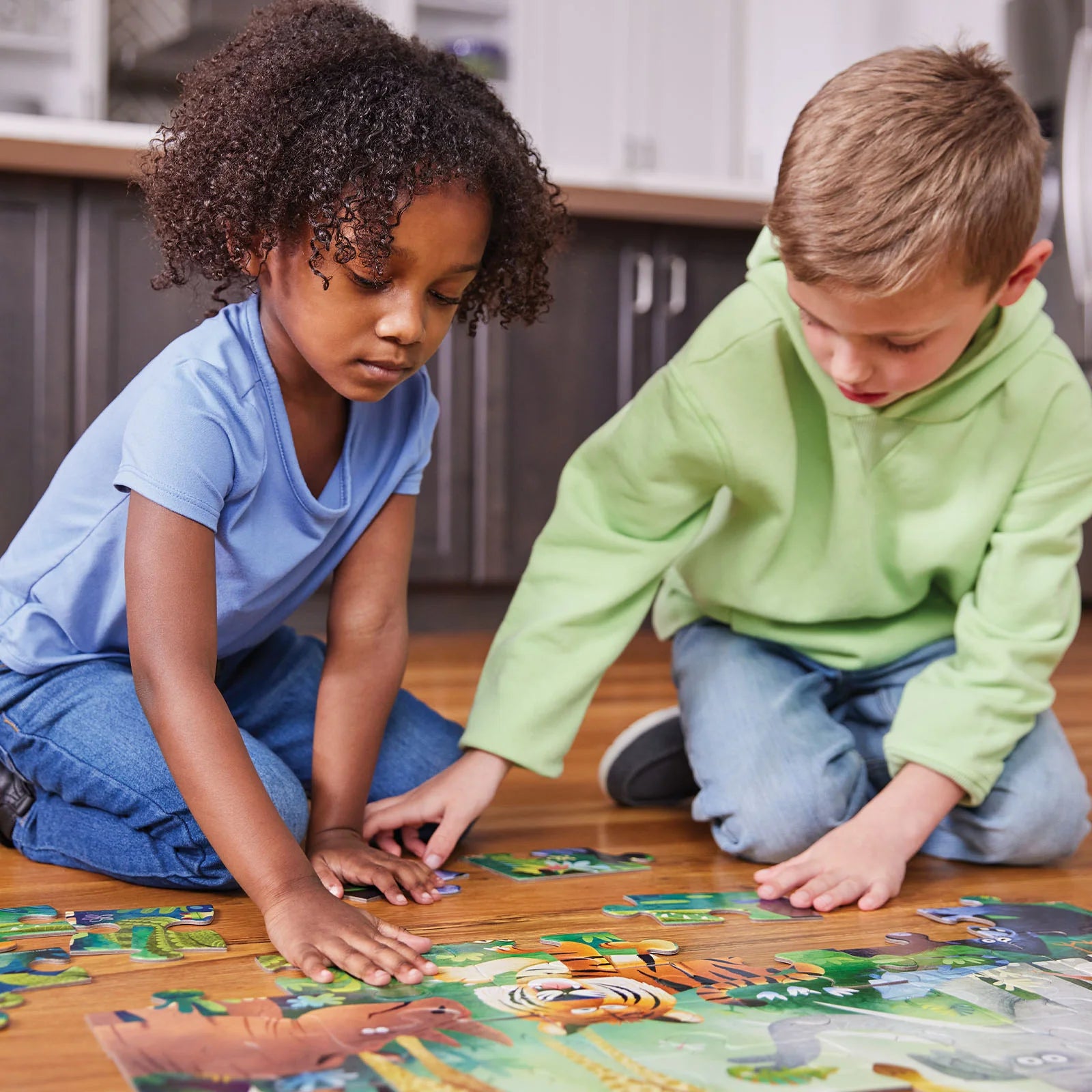 36 Piece Floor Puzzle Jungle Friends | Crocodile Creek