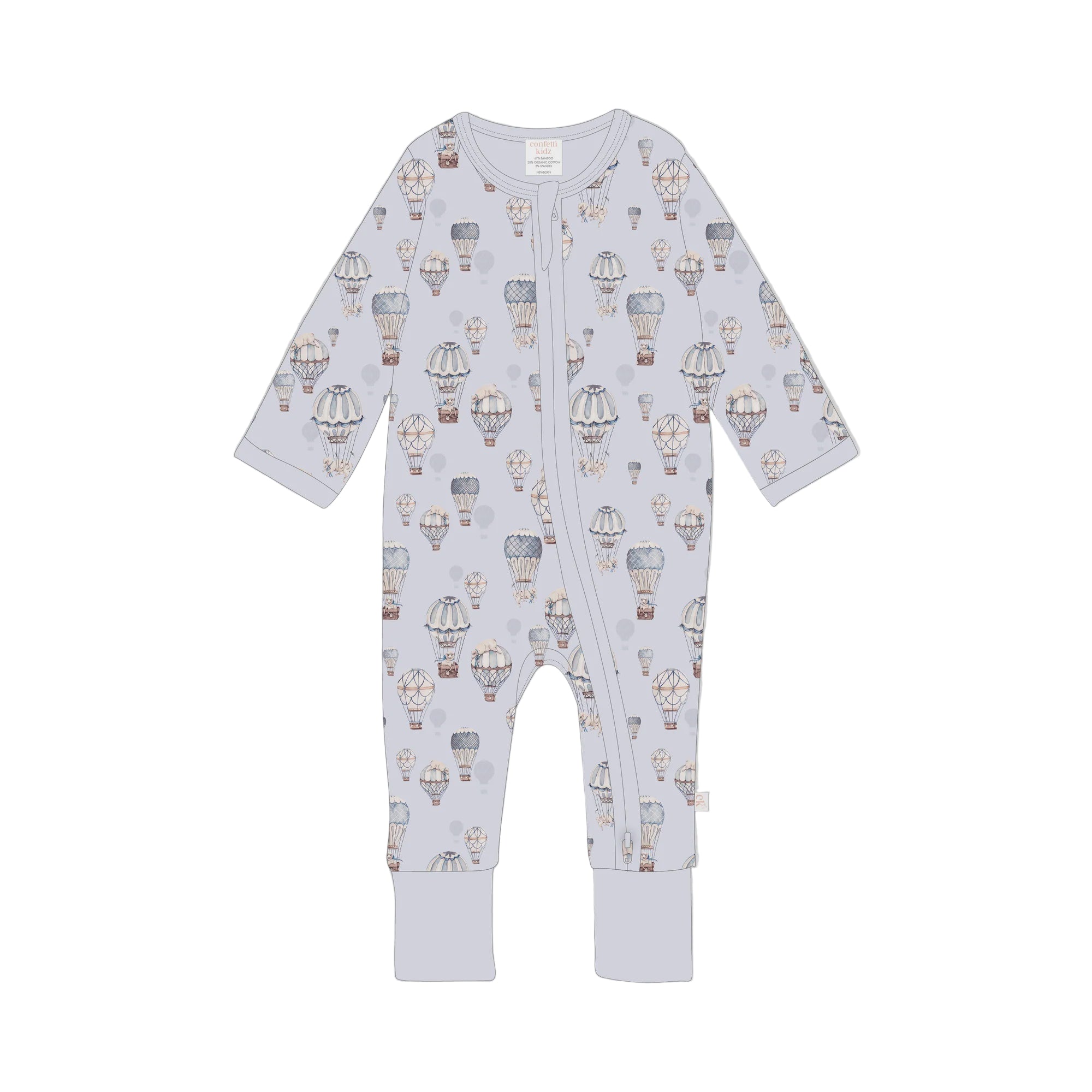 Bamboo Zipsuit - Dreamy Sheep | Confetti Kidz