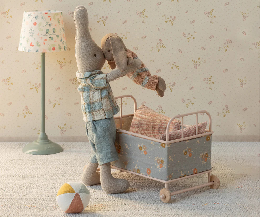 Bunny Micro Brown Dusty Rose Knitted Suit | Maileg