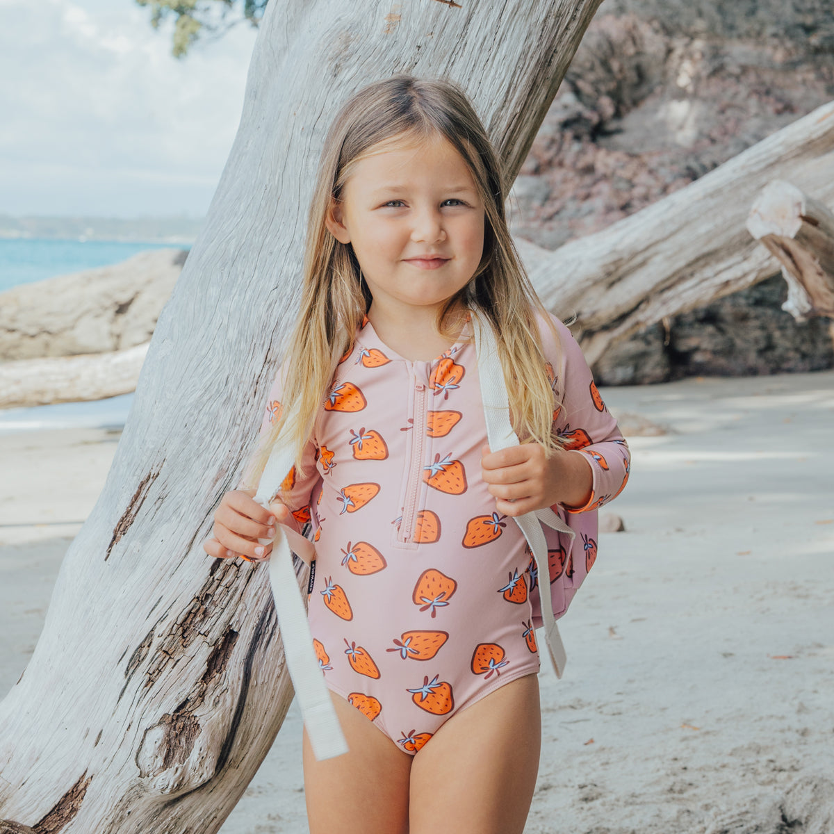 Long Sleeve Swimsuit Strawberry Splash | Crywolf