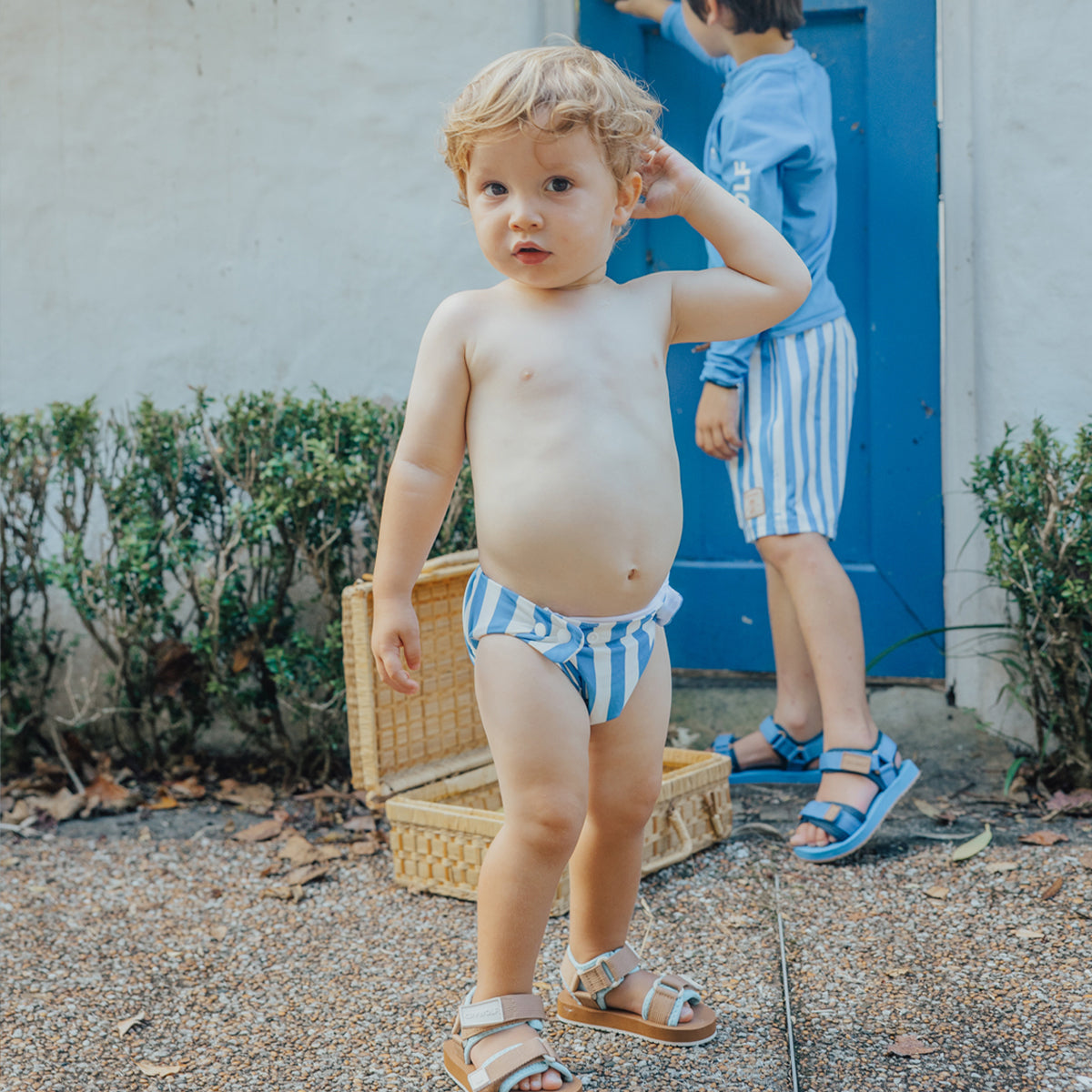 Reusable Swim Nappy Deep Sea Stripe | Crywolf
