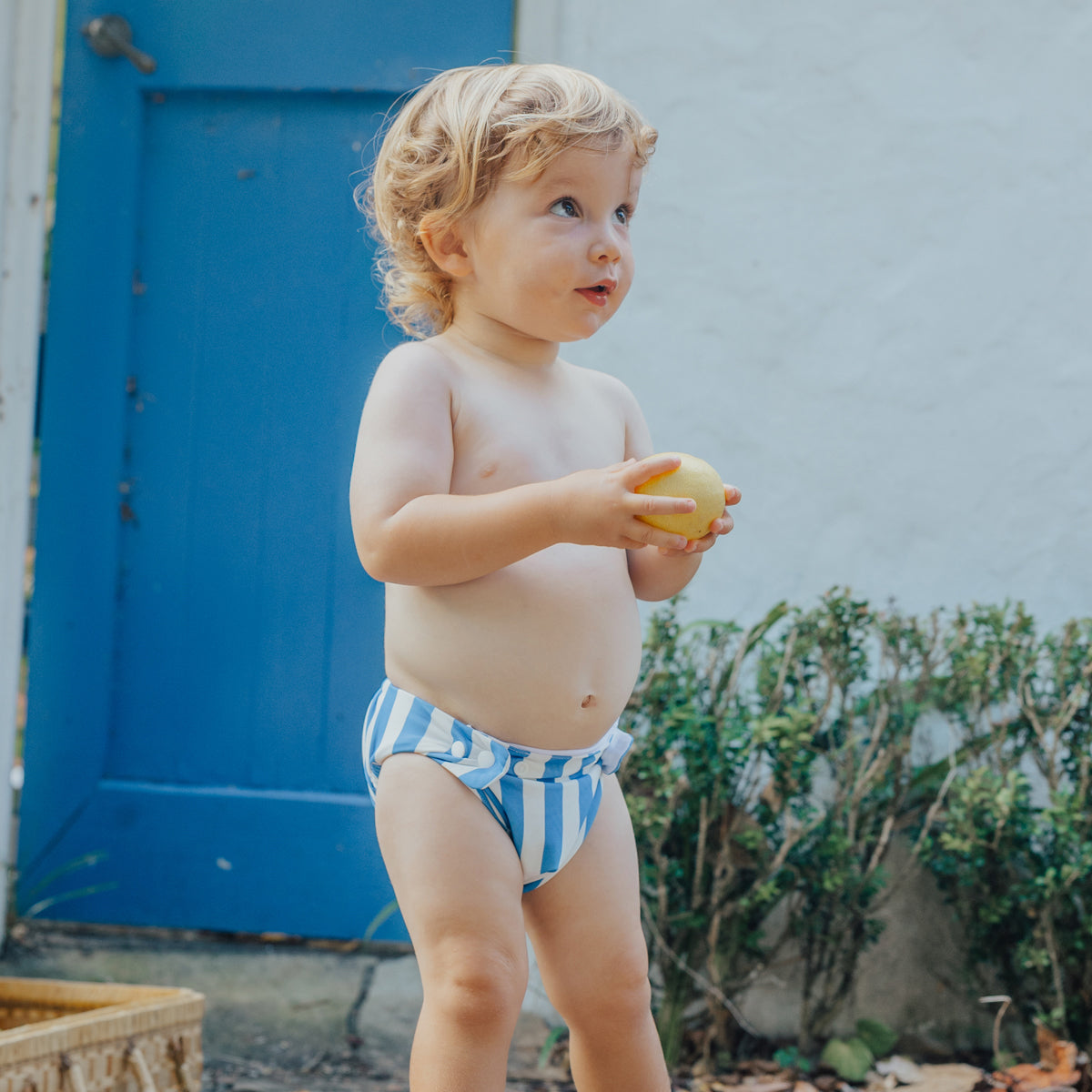 Reusable Swim Nappy Deep Sea Stripe | Crywolf