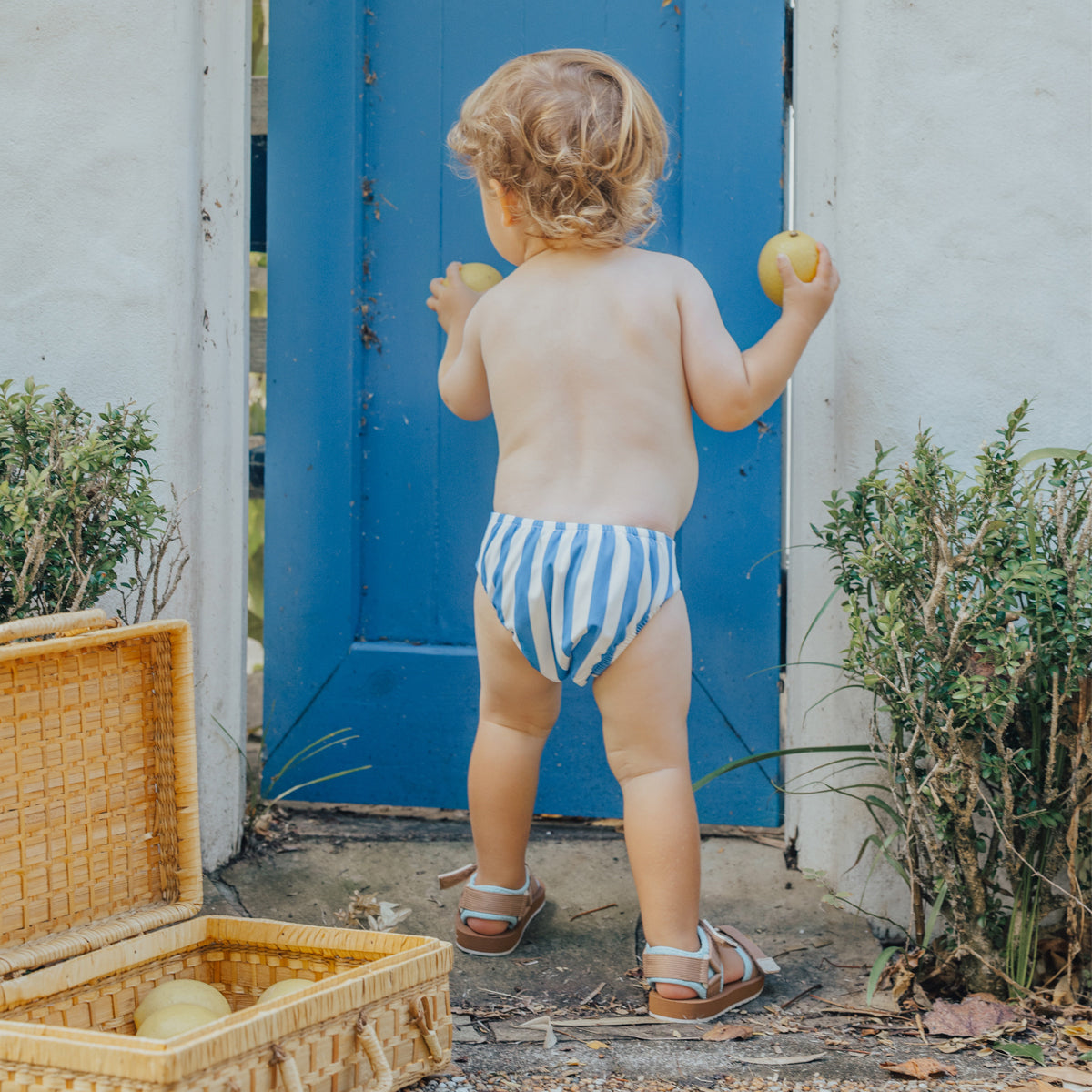 Reusable Swim Nappy Deep Sea Stripe | Crywolf