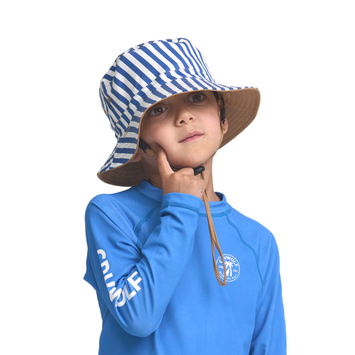 Reversible Bucket Hat || Deep Sea Stripe | Crywolf