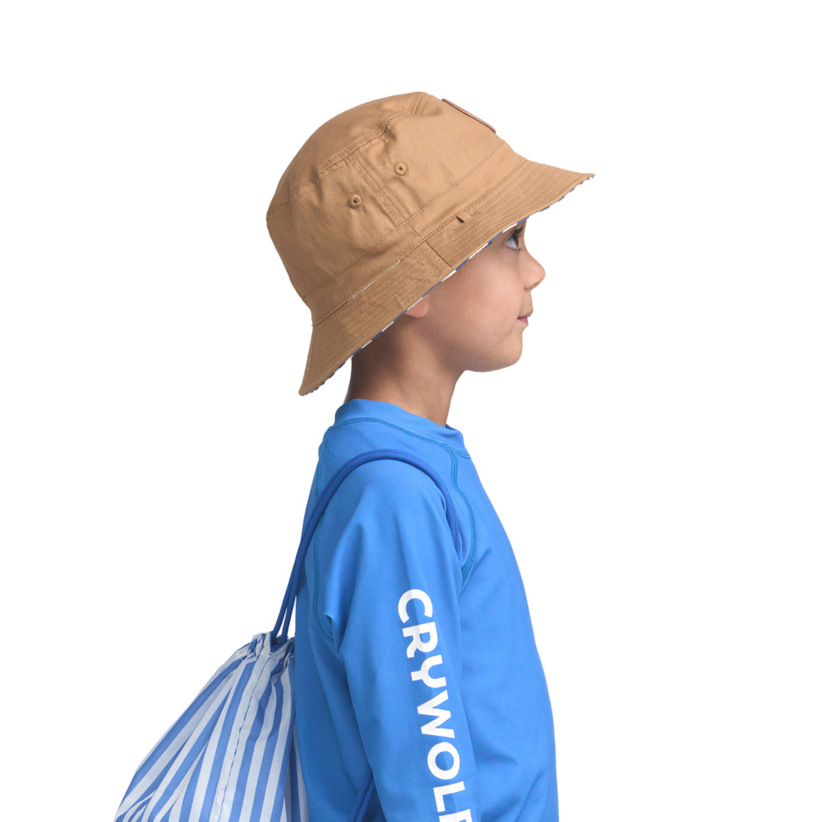 Reversible Bucket Hat || Deep Sea Stripe | Crywolf