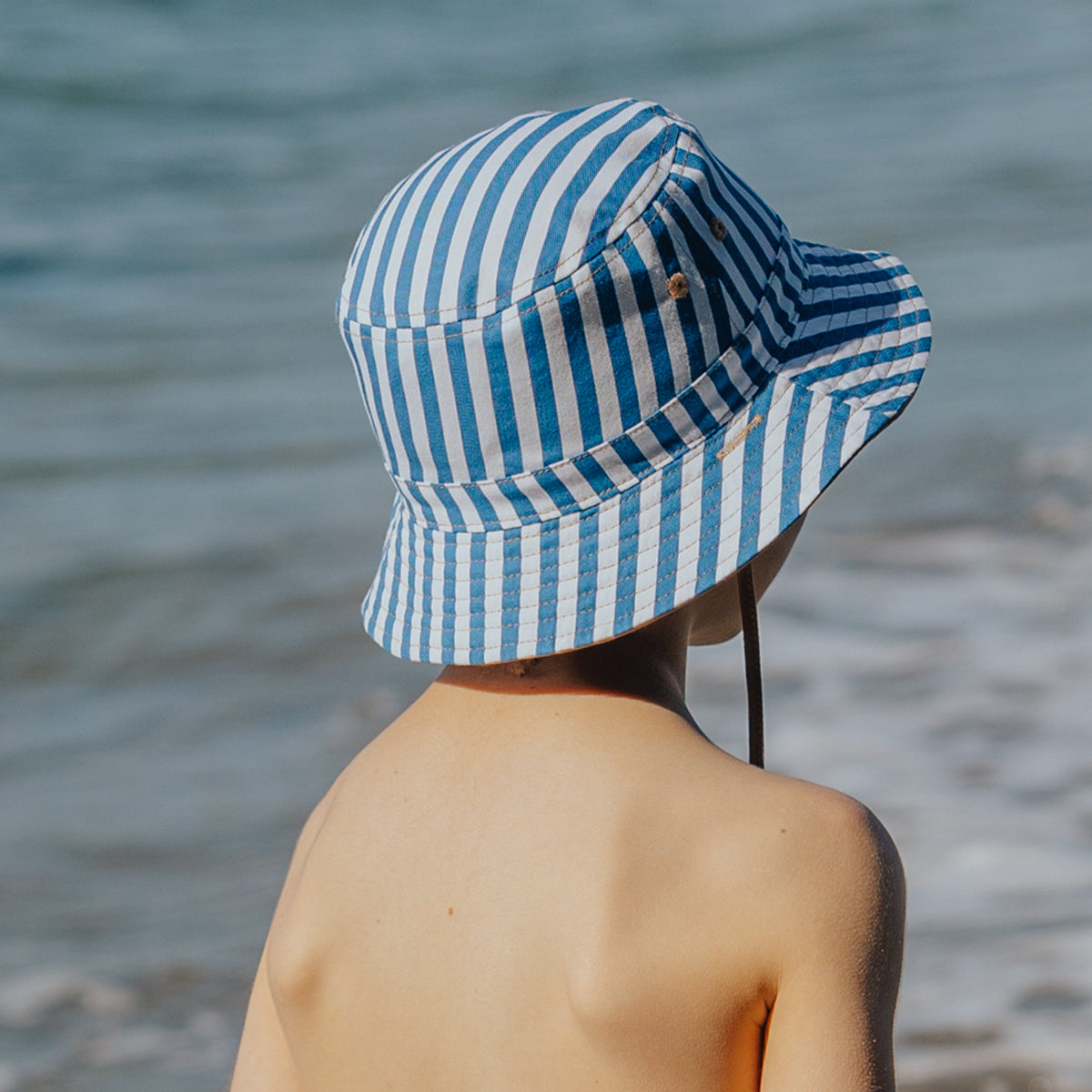 Reversible Bucket Hat || Deep Sea Stripe | Crywolf