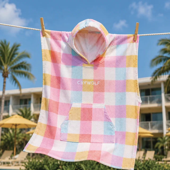 HOODED TOWEL - Pop Gingham | CRYWOLF