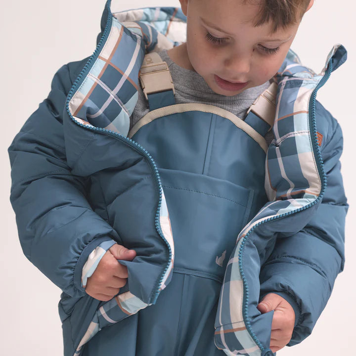 Reversible Eco-Puffer - Blue Plaid | Crywolf