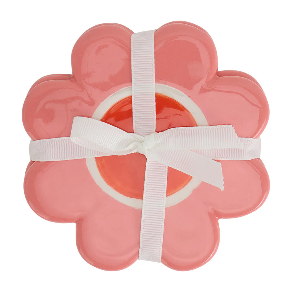 Ceramic Coasters 4 Pc - Flower | Annabel Trends