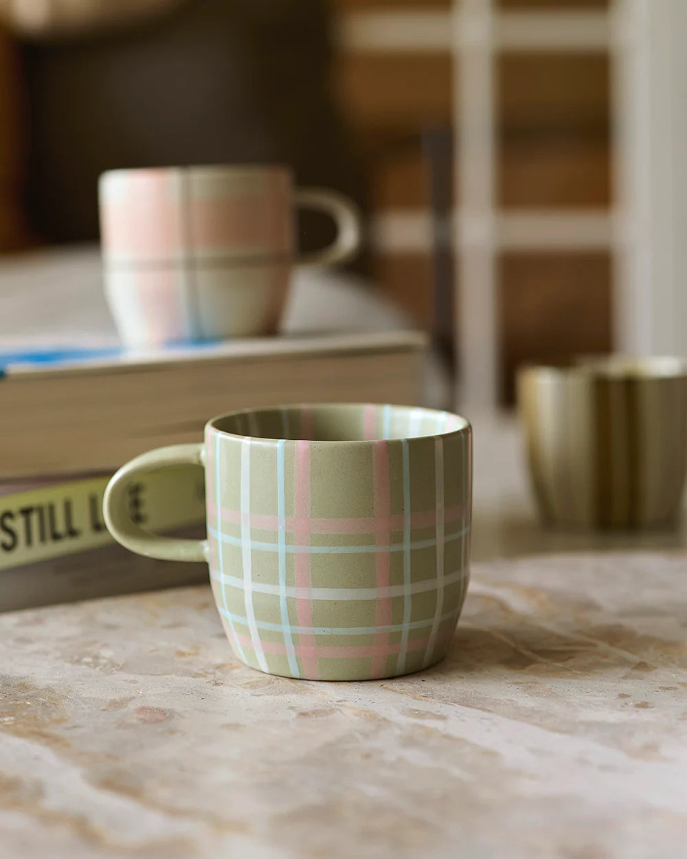 Sage & Blush Check Mug / Cat's Pyjamas | Robert Gordon