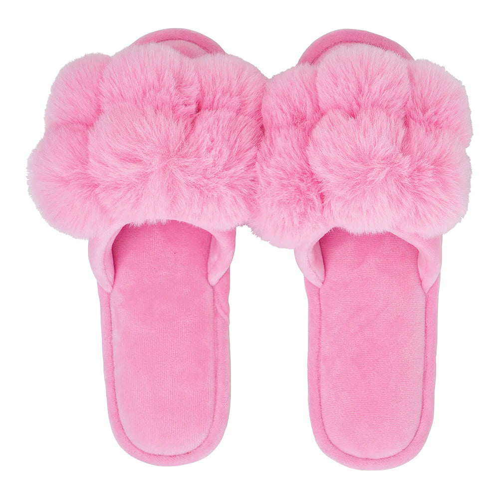 COSY LUXE Slippers Pom Pom - Candy | Annabel Trends