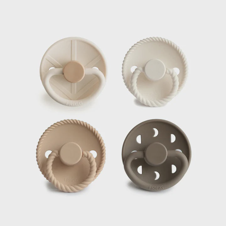 4-Pack Pacifiers - Round Latex - Crystal Sparkle | Frigg