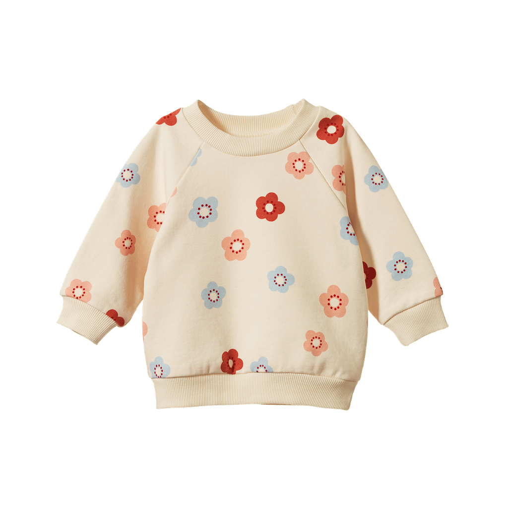 EMERSON SWEATER - Flora Stamp Print | Nature Baby