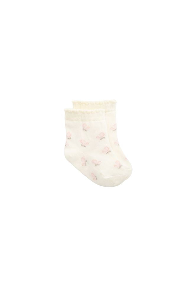 Maya Jacquard Sock | Egret | Jamie Kay