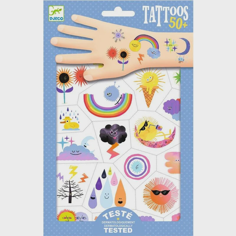 Tattoos - Weather emojis | Djeco