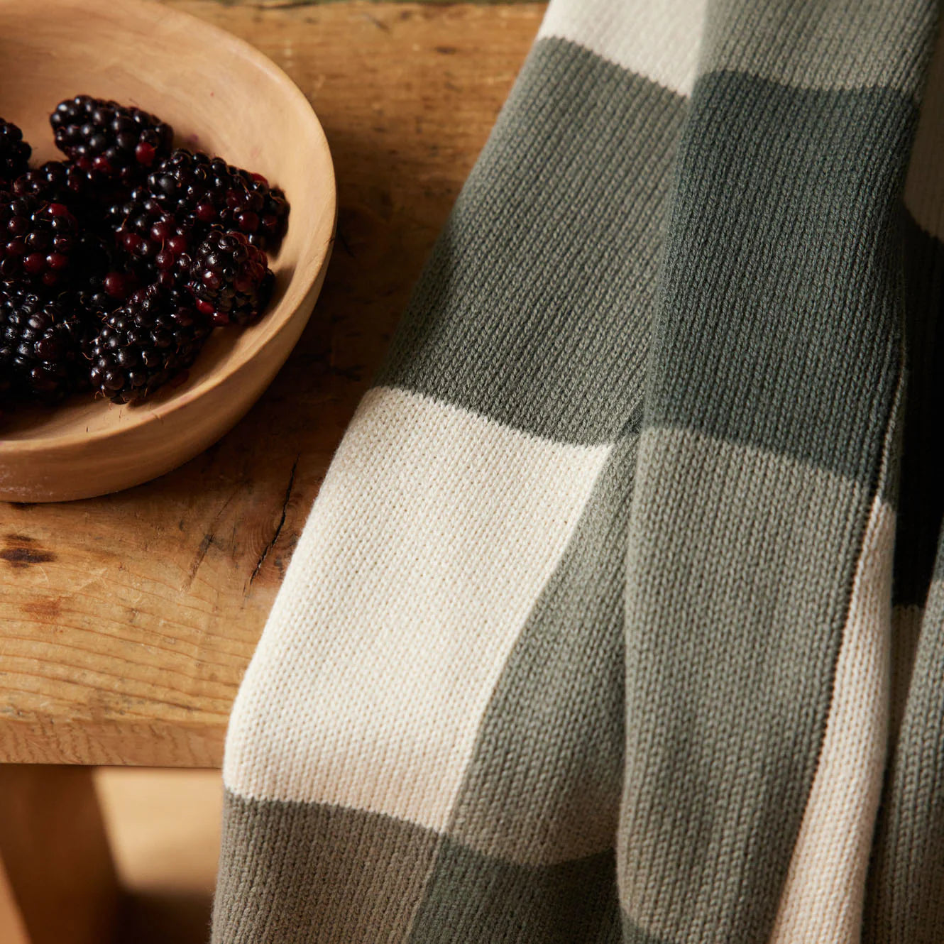 DUNE BLANKET - Thyme Check - Bassinet | Nature Baby