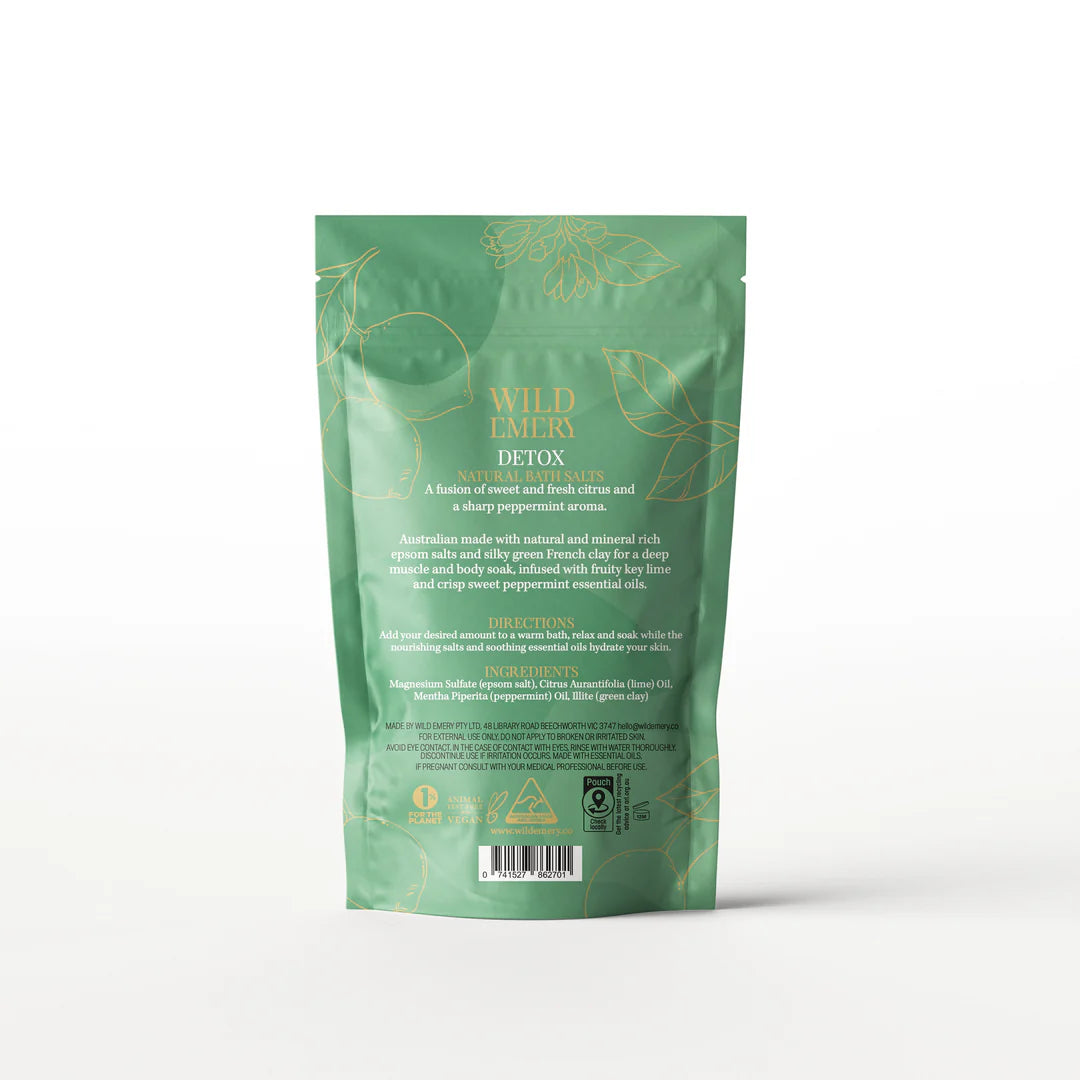 Natural Bath Salts - Detox - 70g | Wild Emery