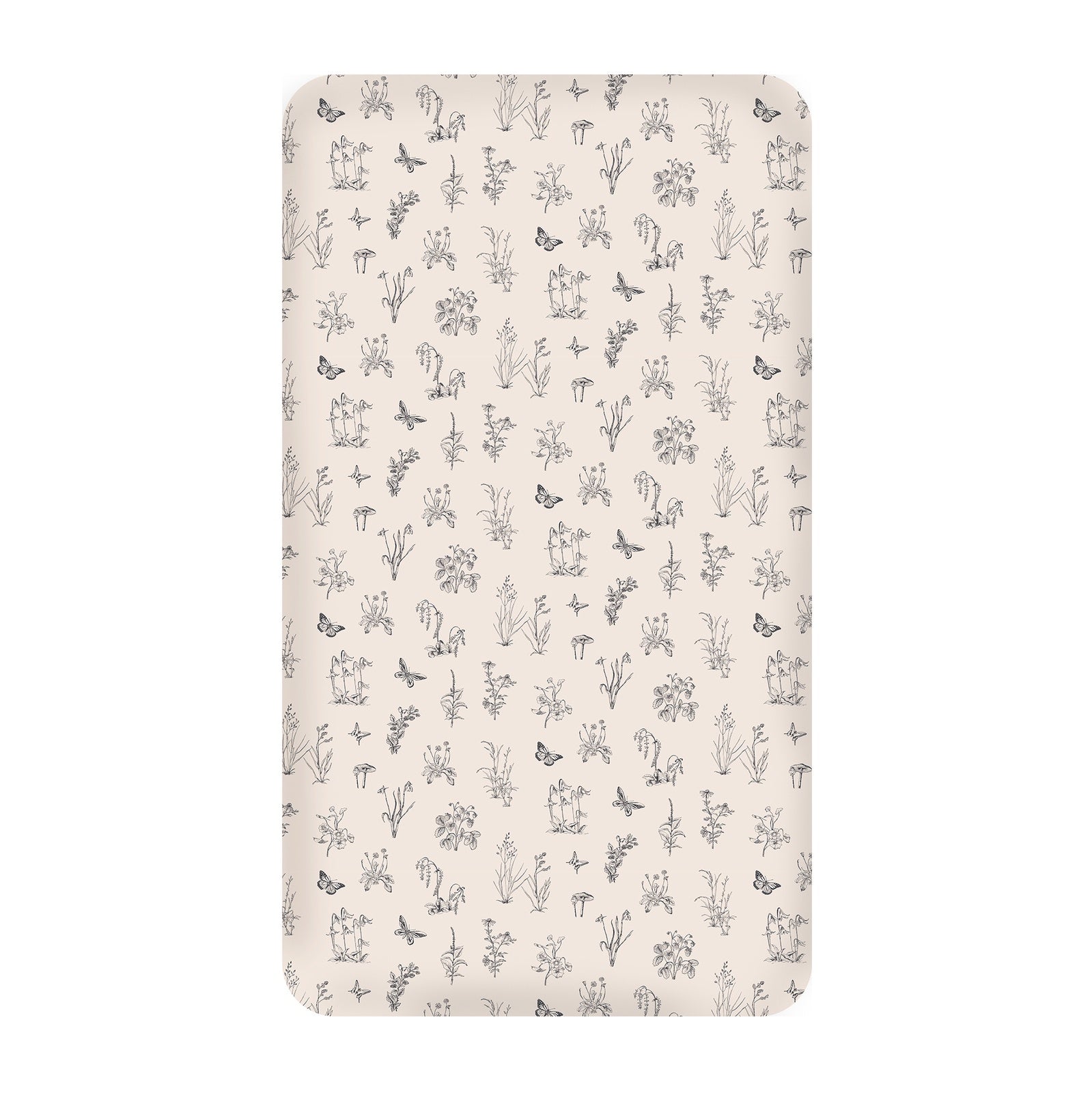 Fitted Cot Sheet - Blush Meadow | Burrow & Be