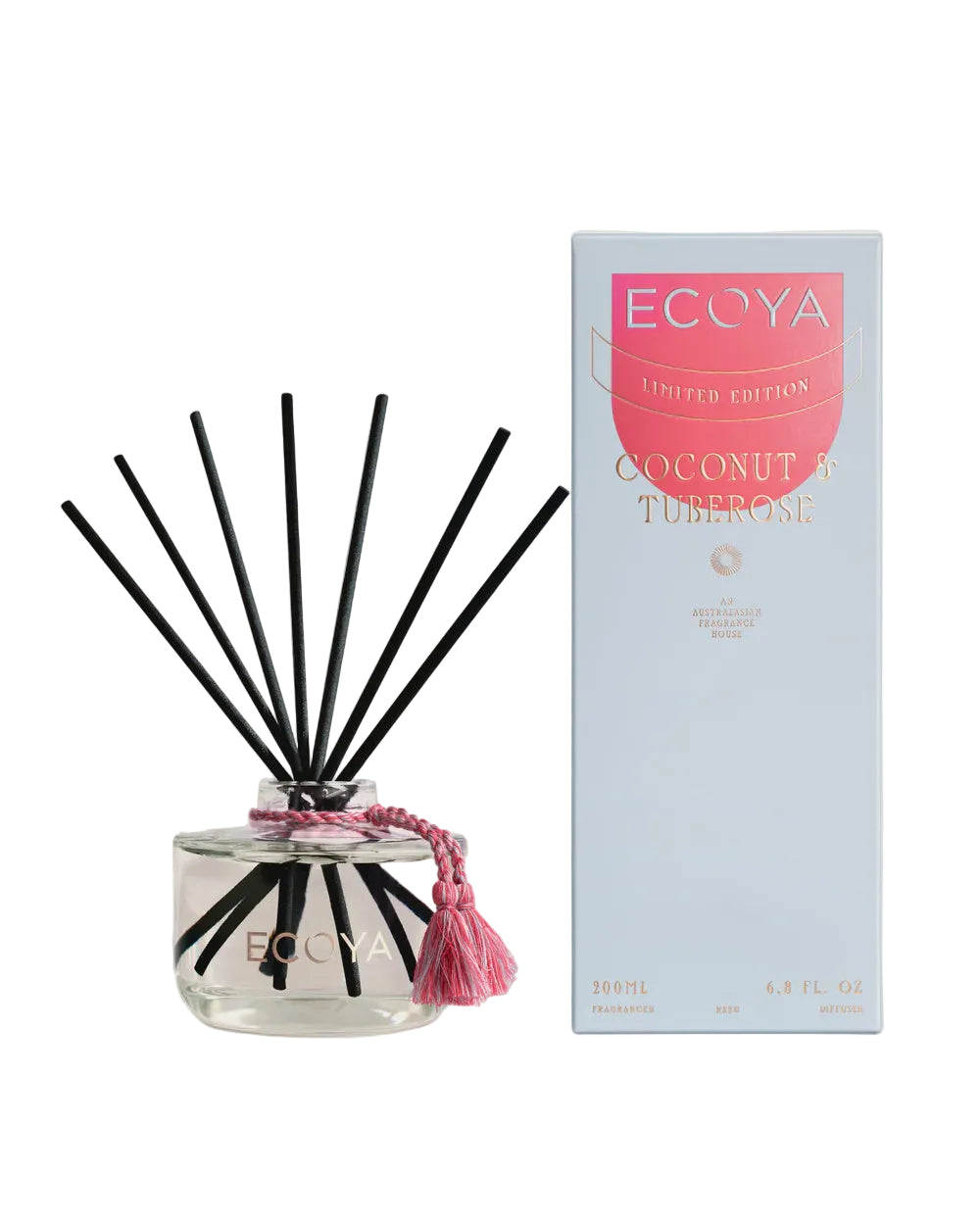 High Summer 2026 - 200ml Reed Diffuser -  Coconut & Tuberose | Ecoya