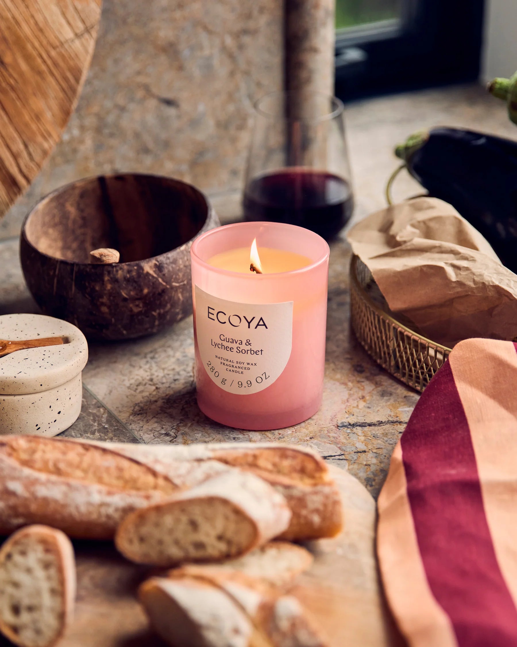 Guava & Lychee Sorbet Metro Candle | Ecoya