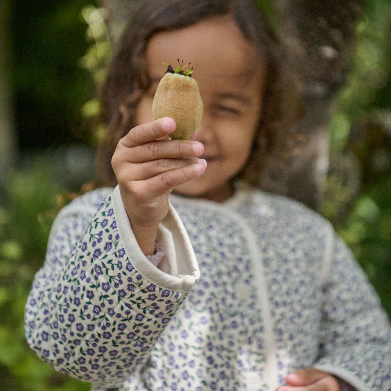 EDITH QUILTED JACKET - Briarwood Heron Print | Nature Baby