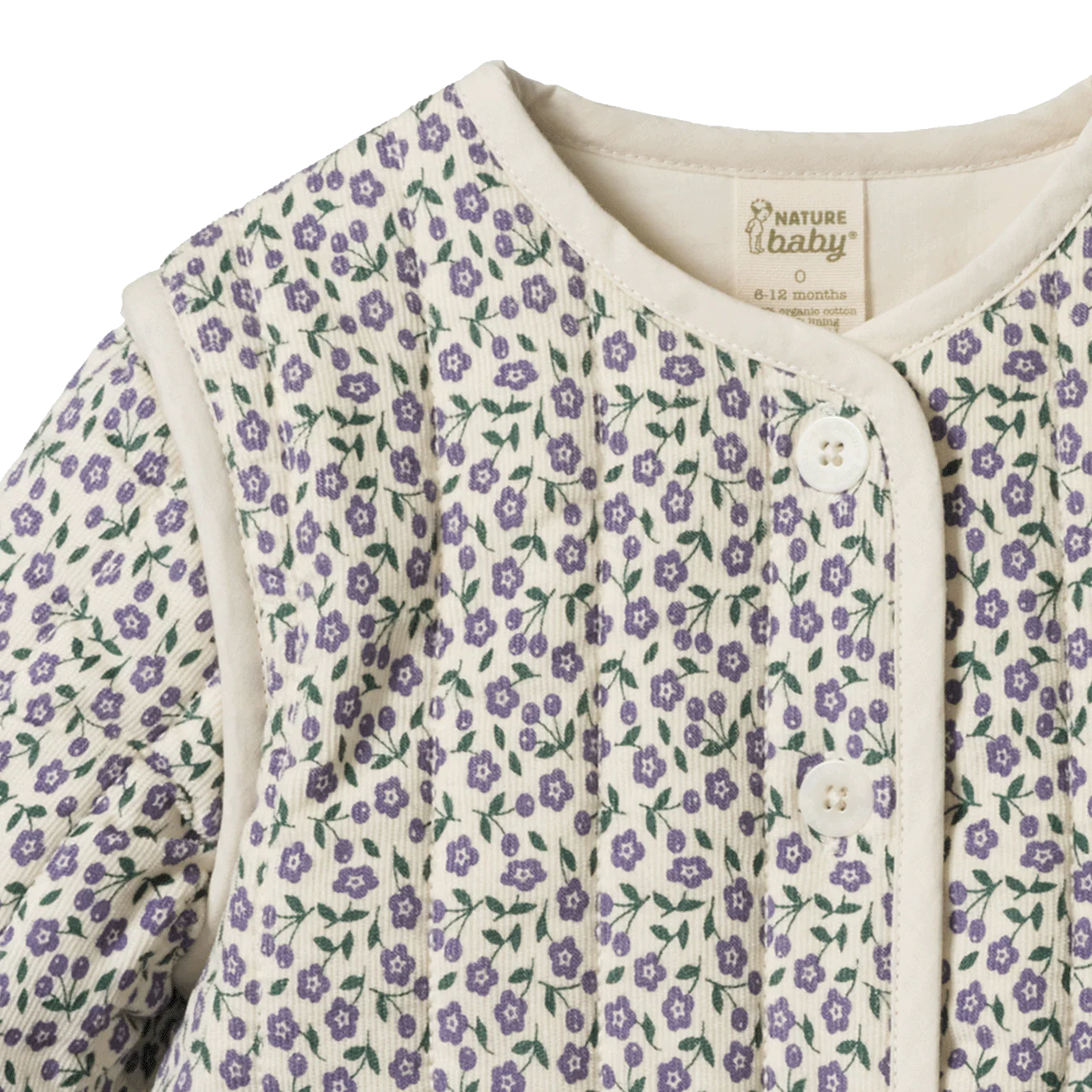 EDITH QUILTED JACKET - Briarwood Heron Print | Nature Baby