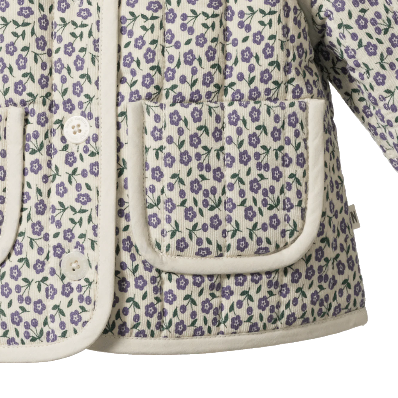 EDITH QUILTED JACKET - Briarwood Heron Print | Nature Baby