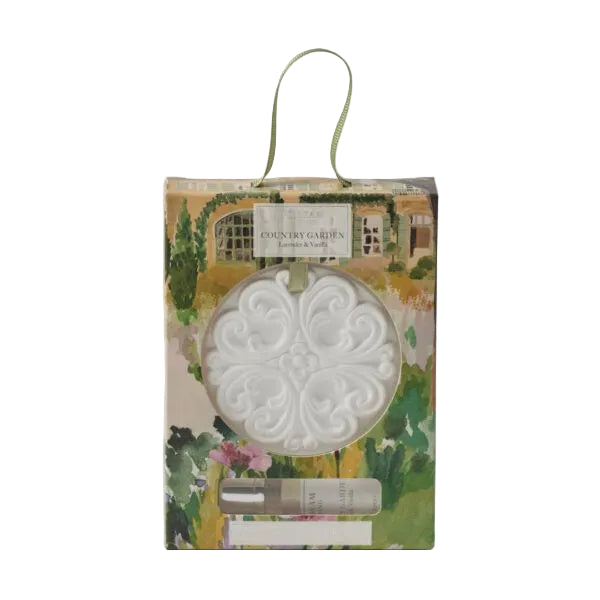 Country Garden Scented Ceramic Disc - Lavender & Vanilla | Pilbeam Living