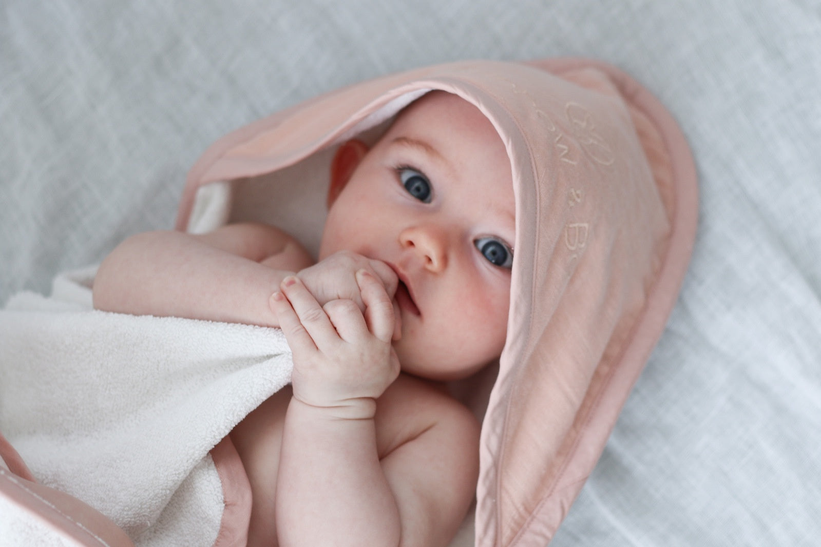 Baby Hooded Towel - Dusty Rose | Burrow & Be
