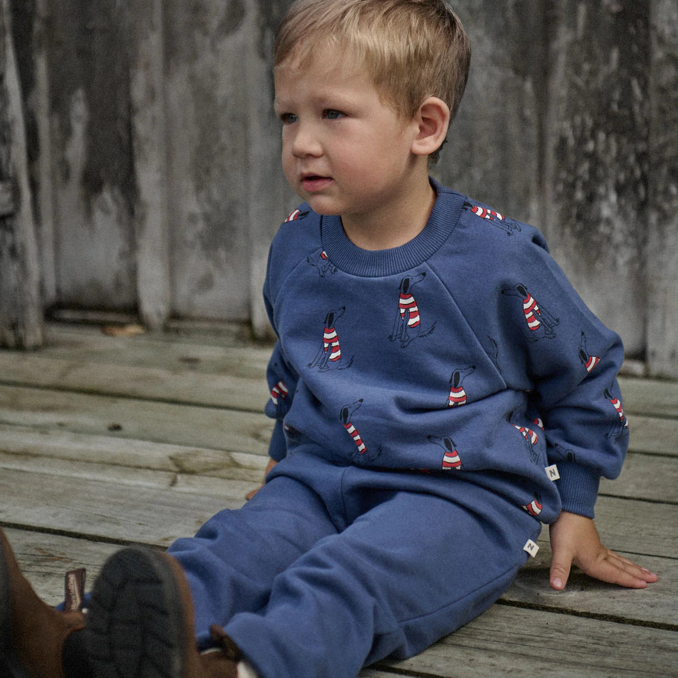 EMERSON SWEATER - Best Friend Indigo Print | Nature Baby