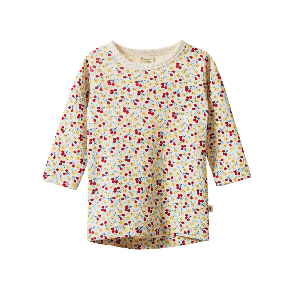 LONG SLEEVE CLOUD TEE - Kitchen Garden Print | Nature Baby