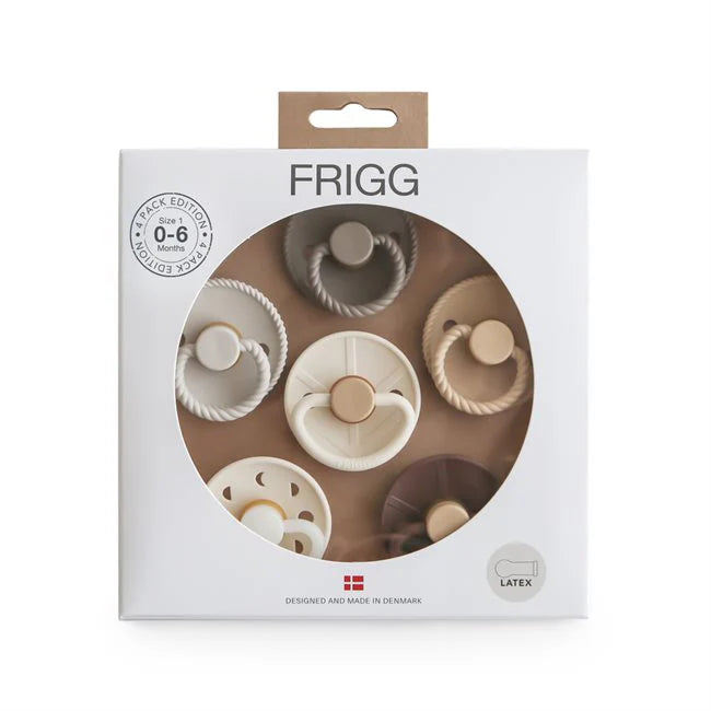 6-Pack Pacifiers - Round Latex - Earthy Wonder | FRIGG