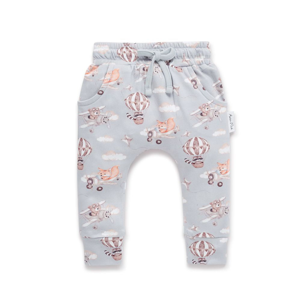 Flying Friends Harem Pants || Blue | Aster & Oak