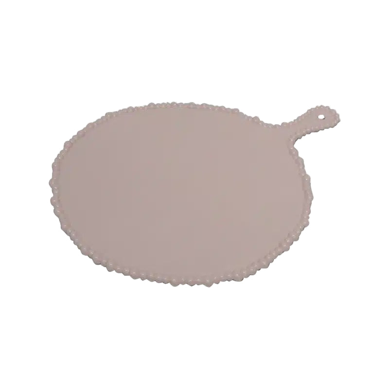 Melamine Pearl Platter Handle Round - French Pink | Le Forge