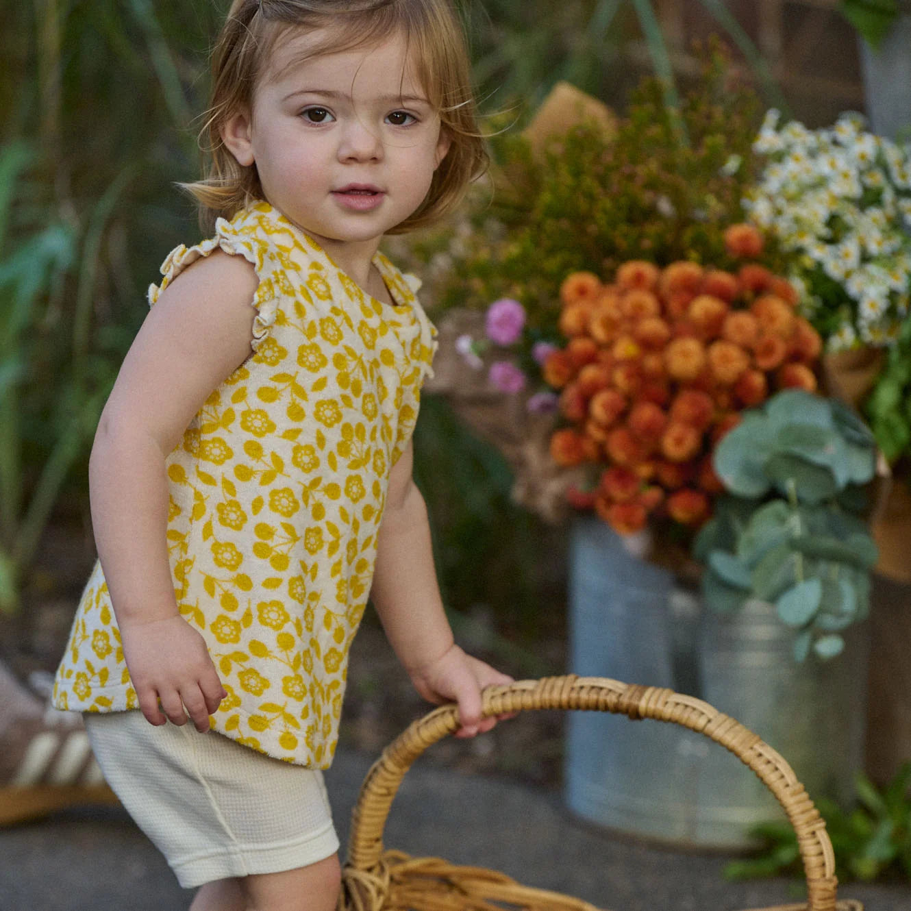 FLEUR TEE TERRY - Kitchen Garden Freesia Print | Nature Baby