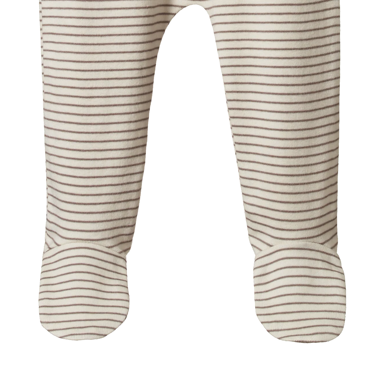 FOOTED ROMPERS - Mushroom Pinstripe | Nature Baby