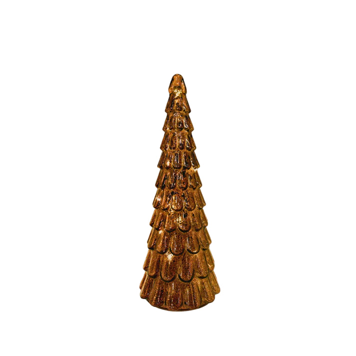 24cm Frost Drop Glass Tree in Brown | Stellar Haus