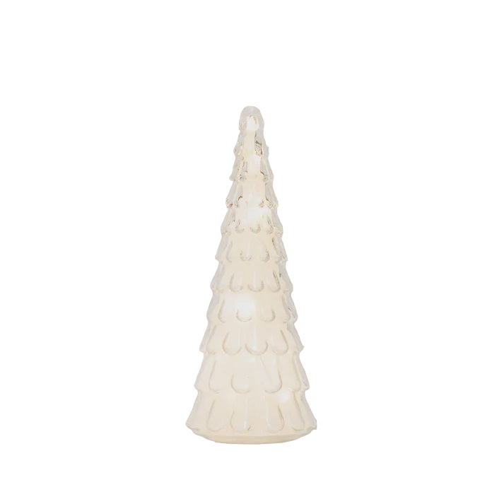 24cm White Frost Drop Glass Tree | Stellar Haus