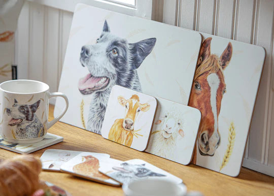 Farmyard Faces 2 - 6pk Placemat | Ashdene