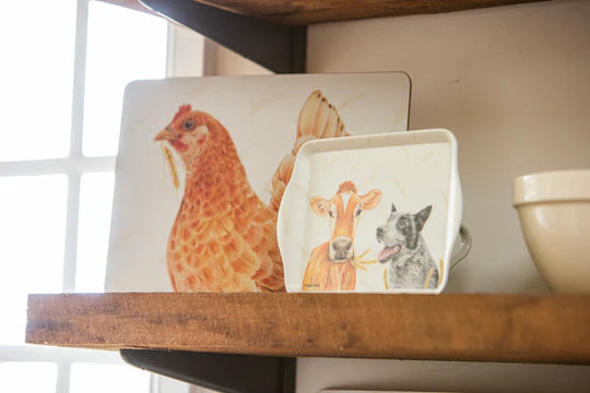 Farmyard Faces 2 2pk Scatter Tray | Ashdene