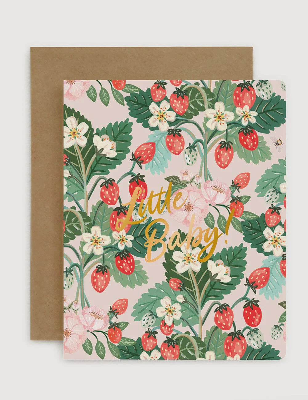 Little Baby - Strawberries Greeting Card | Bespoke Letterpress