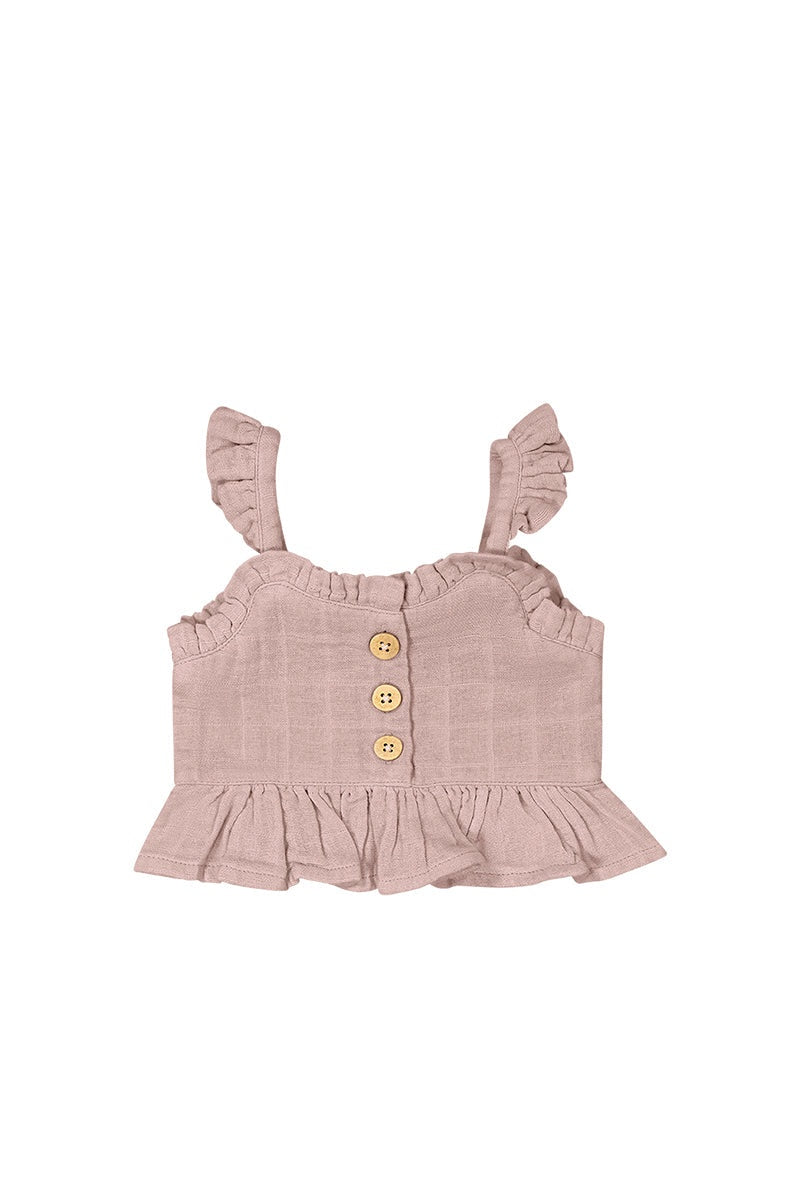 Organic Cotton Gemima Top - Mauve Shadow | Jamie Kay