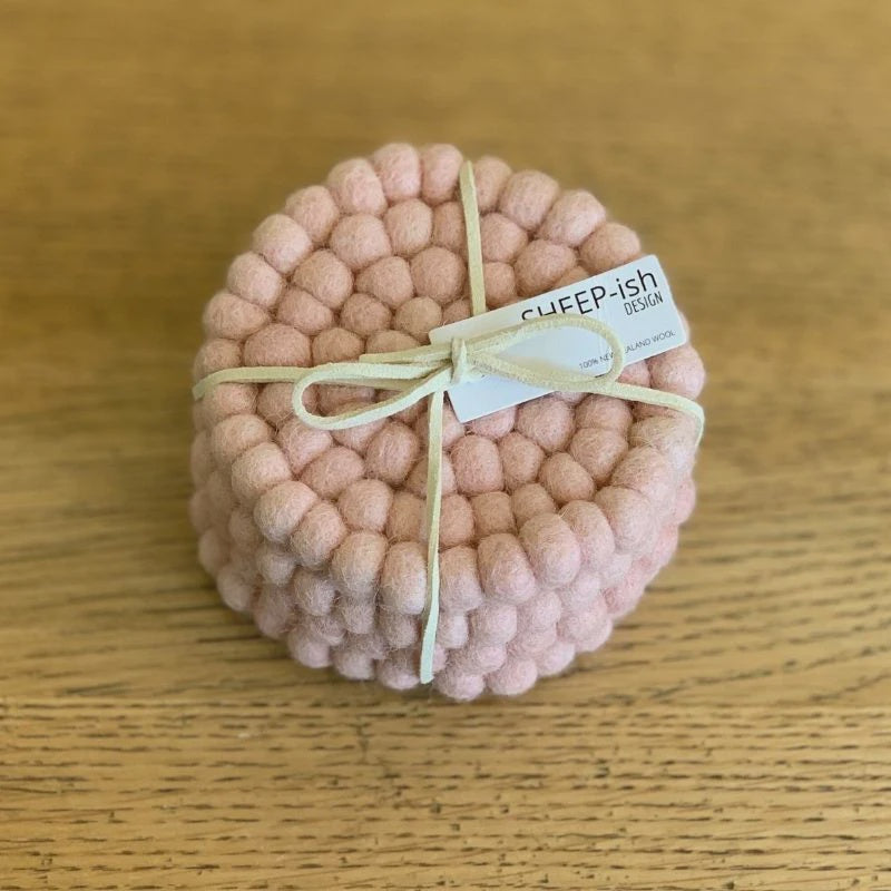 Felt Ball Coasters - Blush | SHEEP-ish