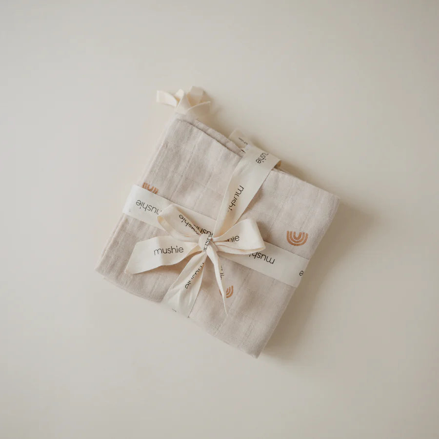 Muslin Cotton Washcloth 5-Pack - Rainbow Combo | Mushie