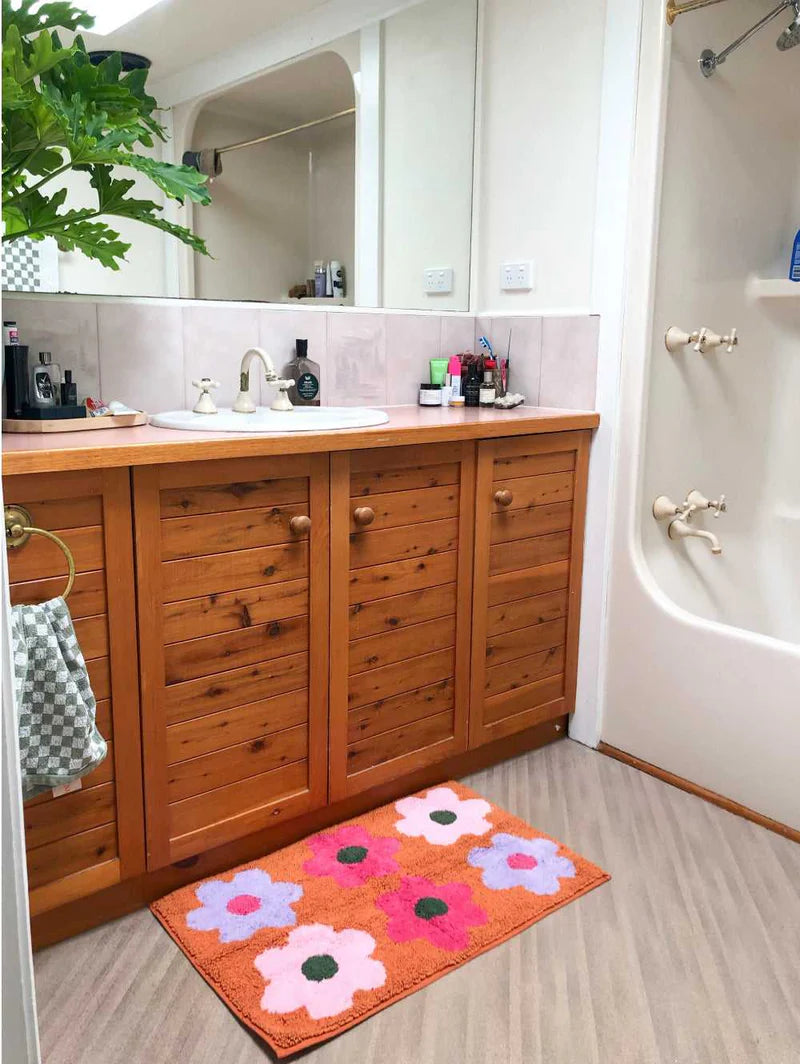 Flowerbed Bath Mat | Mosey Me