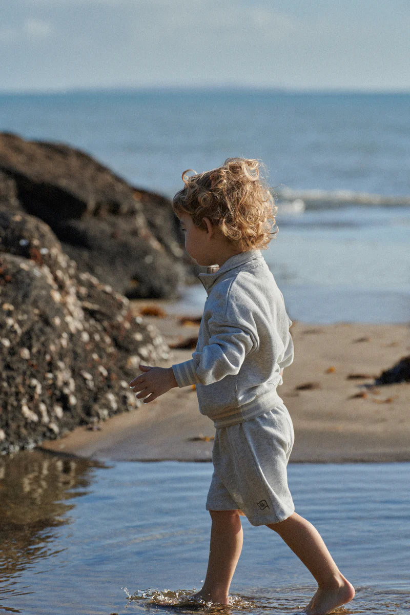 CAMPER SWEATSHIRT - Light Grey Marl | Nature Baby