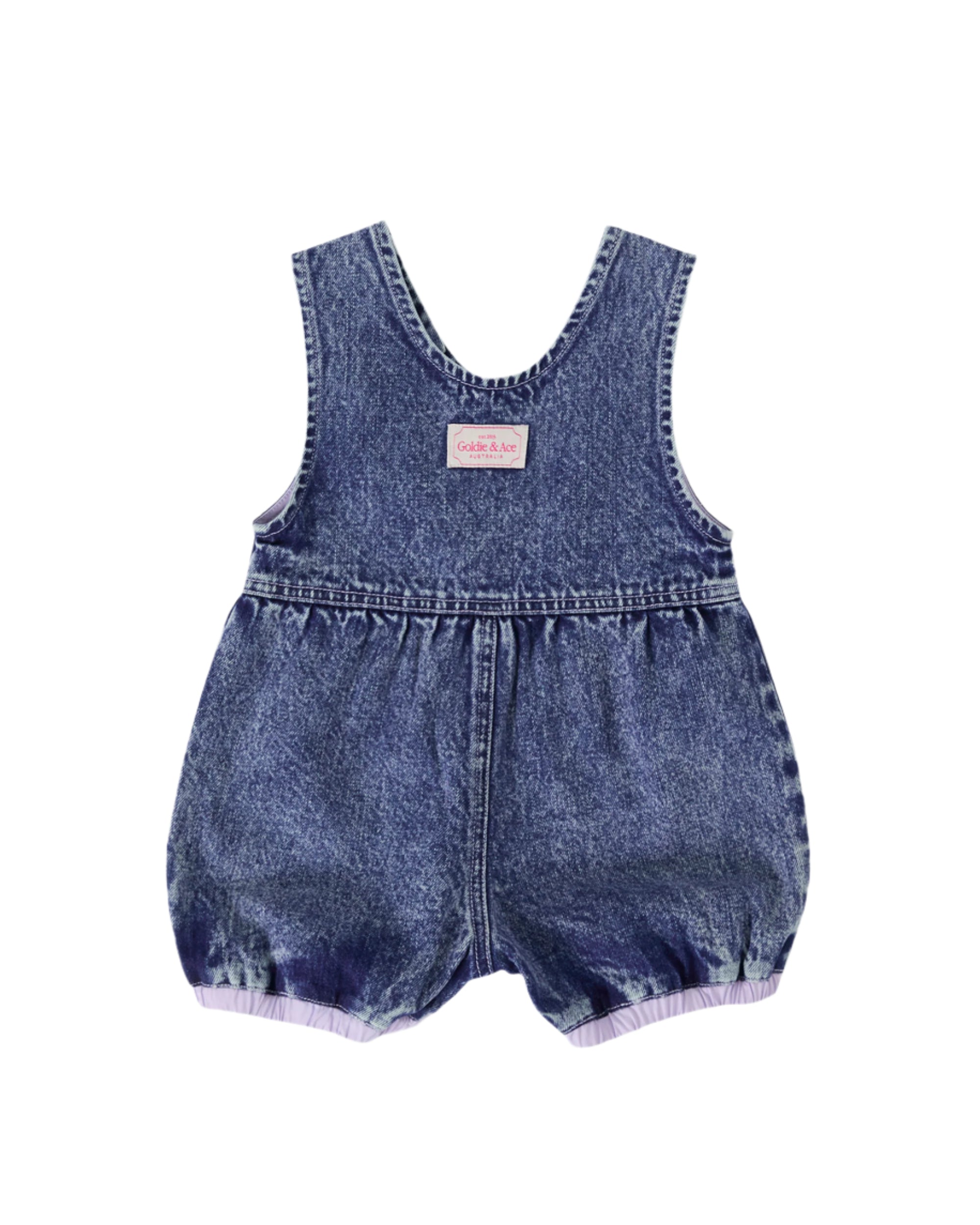 Nina Pastel Petals Denim Romper | Goldie and Ace