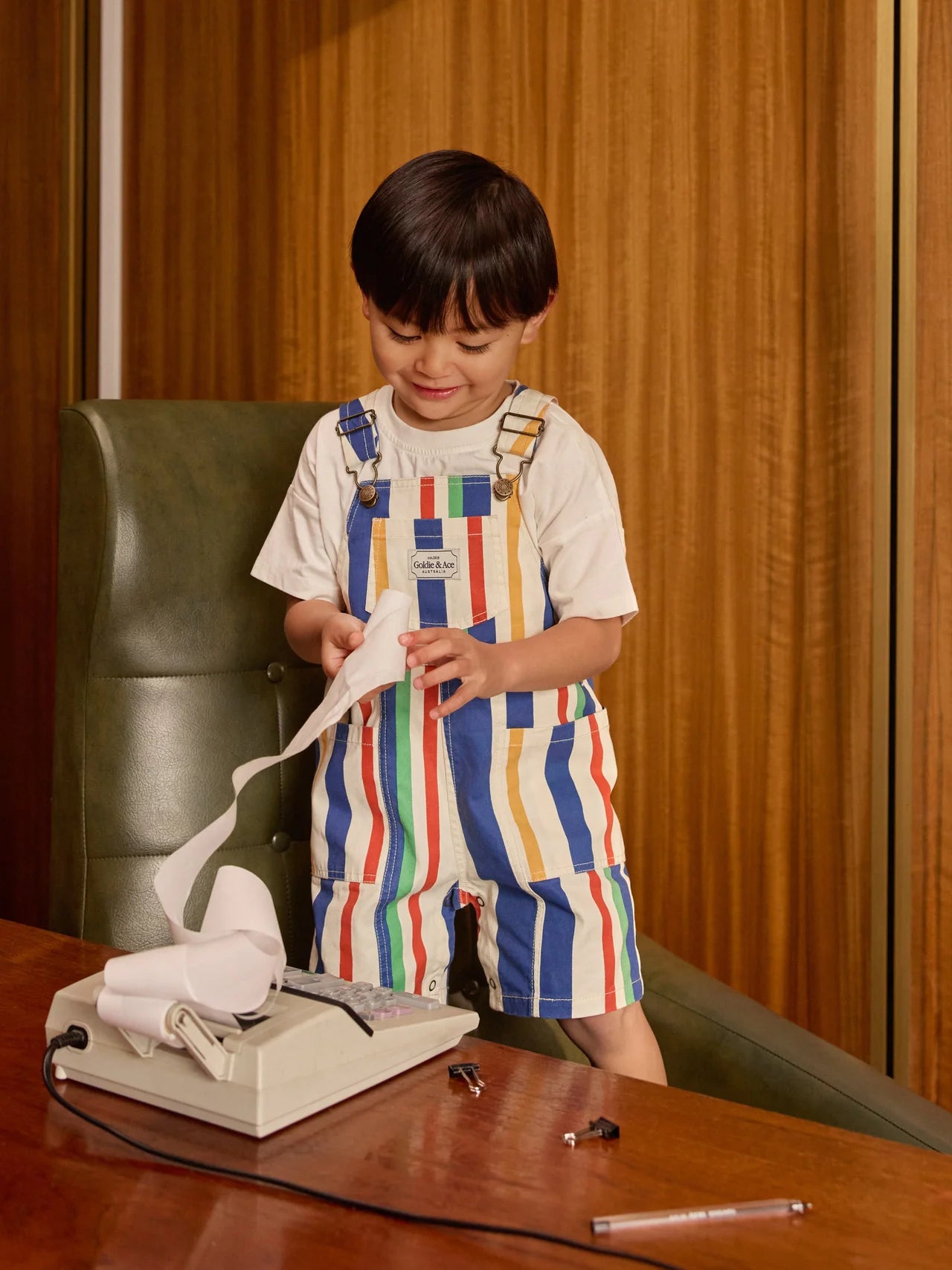 90's Bold Stripe James Denim Pocket Overalls | Goldie and Ace
